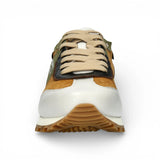 Aglae 02 - Heren sneakers van bruin-wit leer