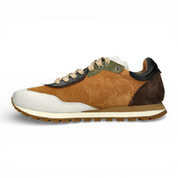 Aglae 02 - Heren sneakers van bruin-wit leer