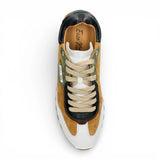 Aglae 02 - Heren sneakers van bruin-wit leer
