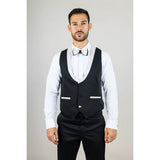 AK-29 - Men's 3 Piece White Paisley Wedding Suit