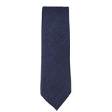 Men's Tweed Blue Herringbone Tie & Pocket Square Set