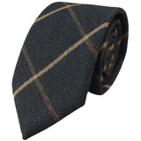 Men's Tweed Navy Herringbone Tie & Pocket Square Set