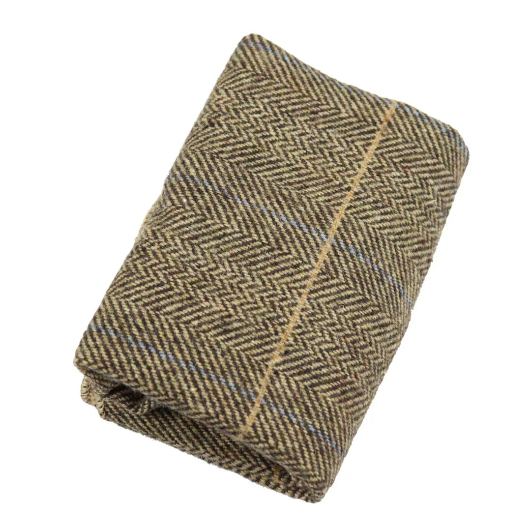 Albert - Heren Bruine Tweed Strik met Herringbone-motief
