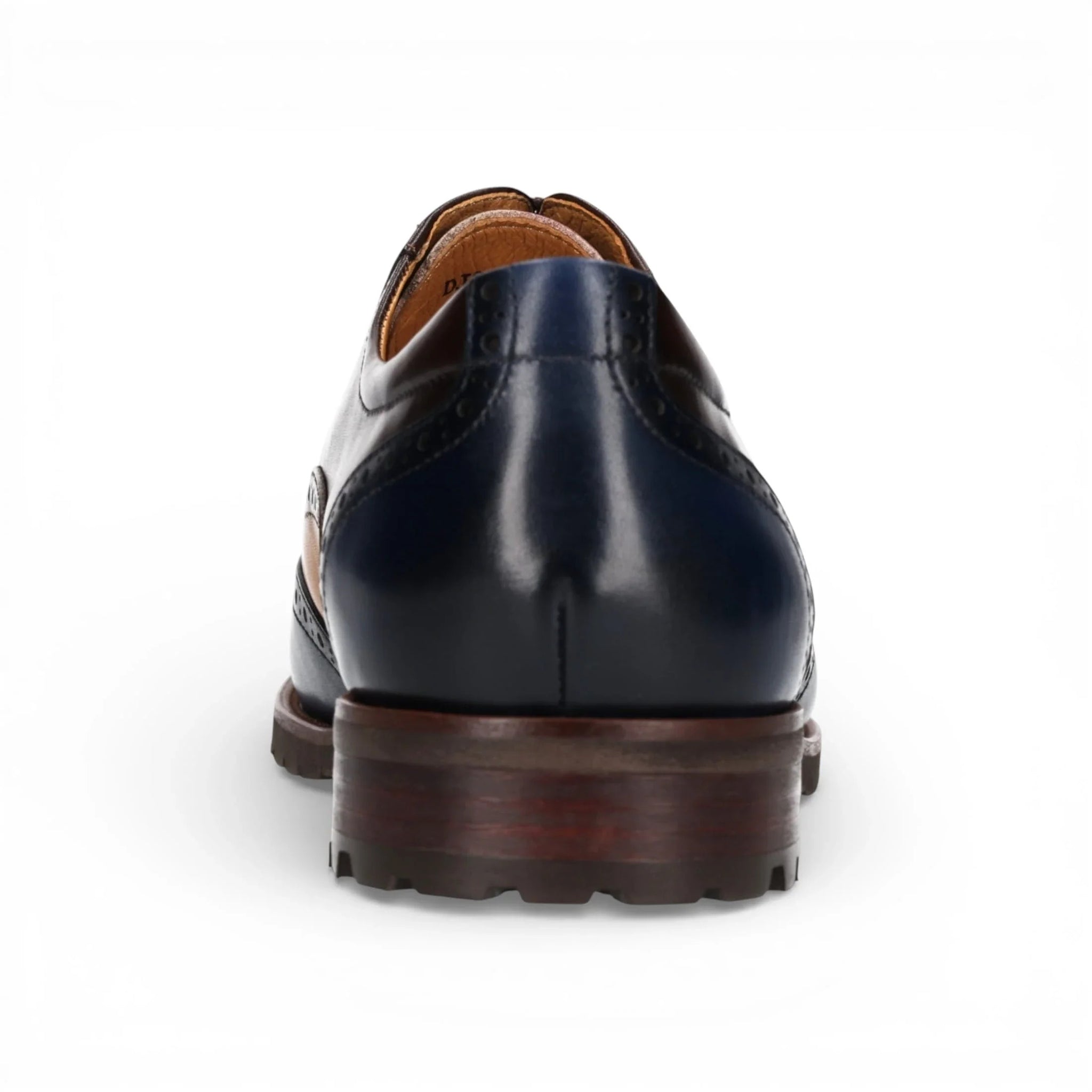Antonin 01 - Blauwbruine leren Oxford schoenen voor heren