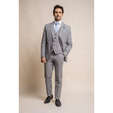 Arriga - Men's Grey Blue Check Blazer