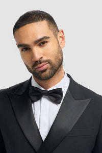 Aspen - Men's Black 2 Piece Double Breasted Tuxedo Suit