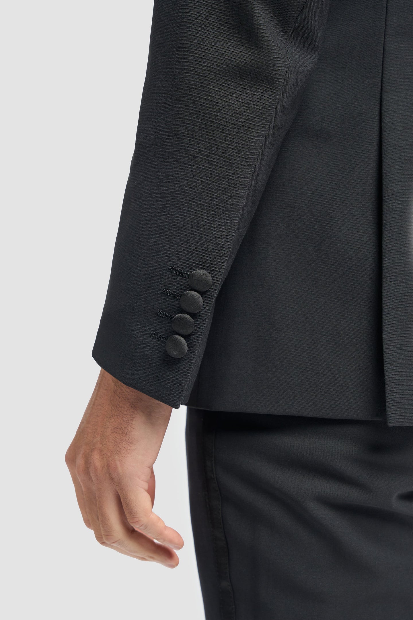 Aspen - Heren Zwart Smoking 2-delig Trouwpak