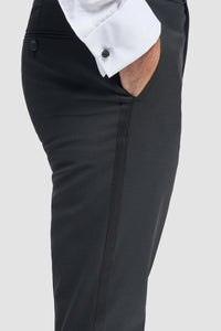 Aspen - Heren Zwart Smoking 2-delig Trouwpak