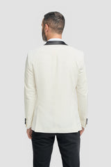 Aspen - Men's Cream 2 Piece Shawl Collar Tuxedo Suit