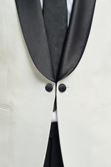 Aspen - Men's Cream 2 Piece Shawl Collar Tuxedo Suit