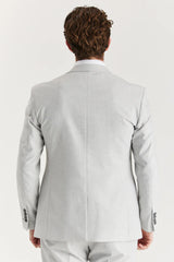 Belmont - Heren zilveren getailleerde blazer