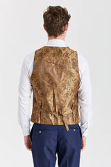 Belmont marineblauw pak met contrasterend Belmont beige vest.