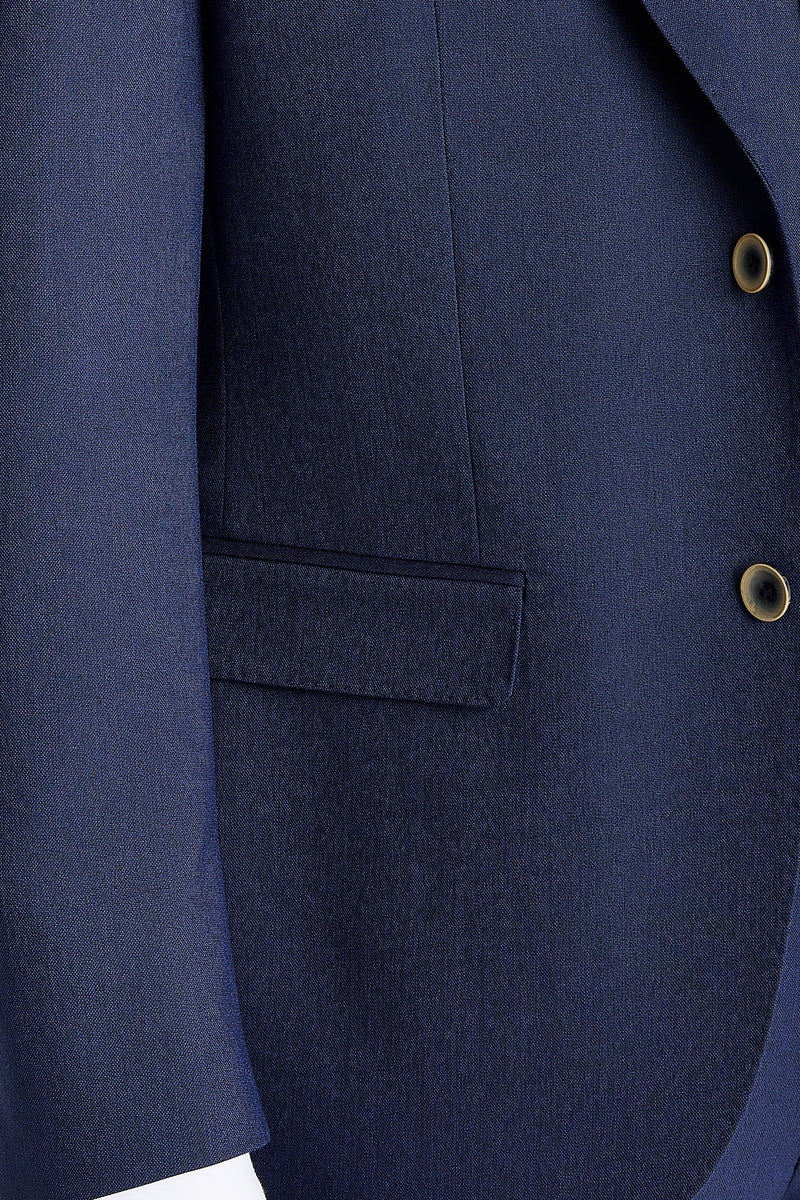 Belmont - Marineblauwe getailleerde blazer voor heren
