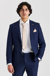 Belmont - Marineblauwe getailleerde blazer voor heren