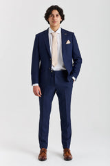 Belmont - Marineblauwe getailleerde blazer voor heren