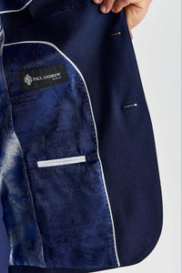 Belmont - Marineblauwe getailleerde blazer voor heren