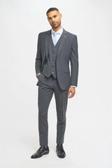 Bond - Heren Charcoal Tailored Fit Blazer