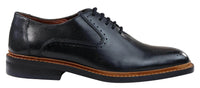 Mens Brogue Oxford Shoes Tan Brown Black Laced Leather Goodyear Welted