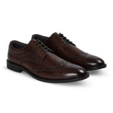 Cambridge - Donkerbruine wingtip brogue derby schoenen voor heren