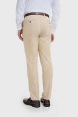 Camden - Beige driedelig pak met ruitpatroon voor heren