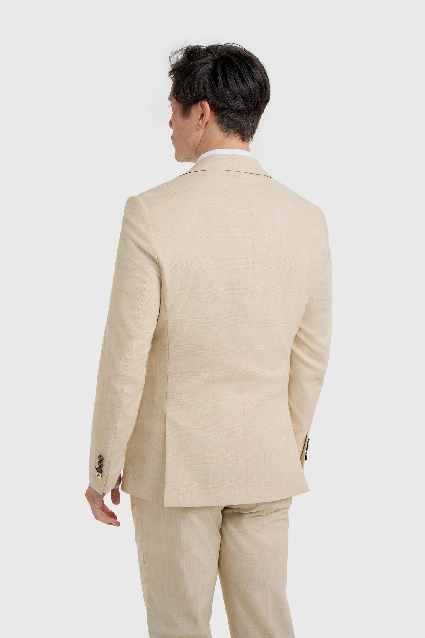 Camden - Beige geruite blazer voor heren