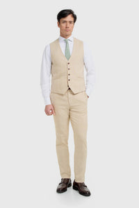 Camden - Beige geruit herenvest