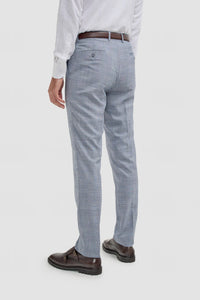 Camden - Herenbroek met blauw ruitpatroon