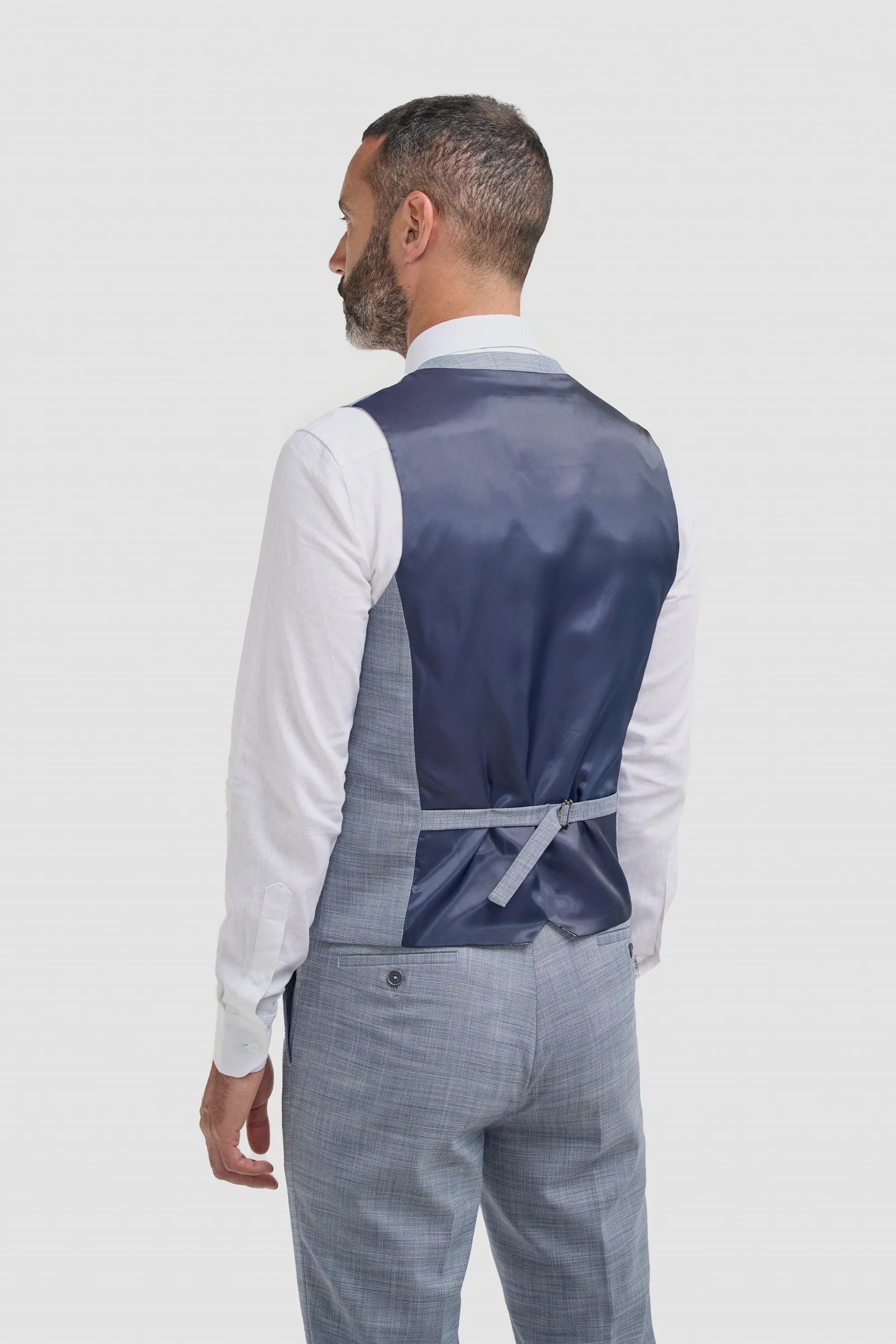 Camden - Herenvest met blauw ruitpatroon