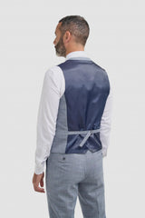 Camden - Herenvest met blauw ruitpatroon