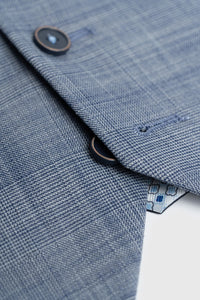 Camden - Herenvest met blauw ruitpatroon