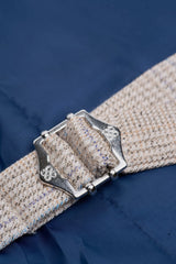 Caridi - Heren Tweed Beige Trouwvest