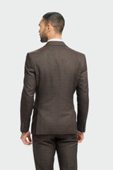 Caridi - Heren Tweed Bruin Blazer