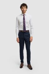 Caridi - Heren Tweed Marineblauwe Broek
