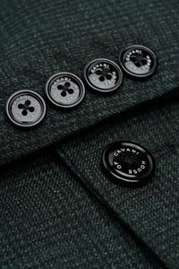 Caridi - Heren olijfgroene tweedblazer