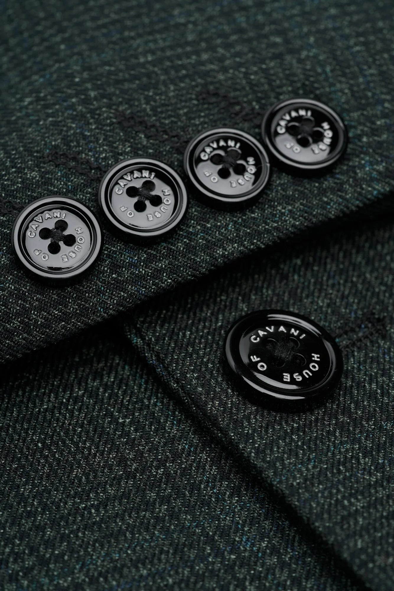 Caridi - Heren olijfgroene tweedblazer
