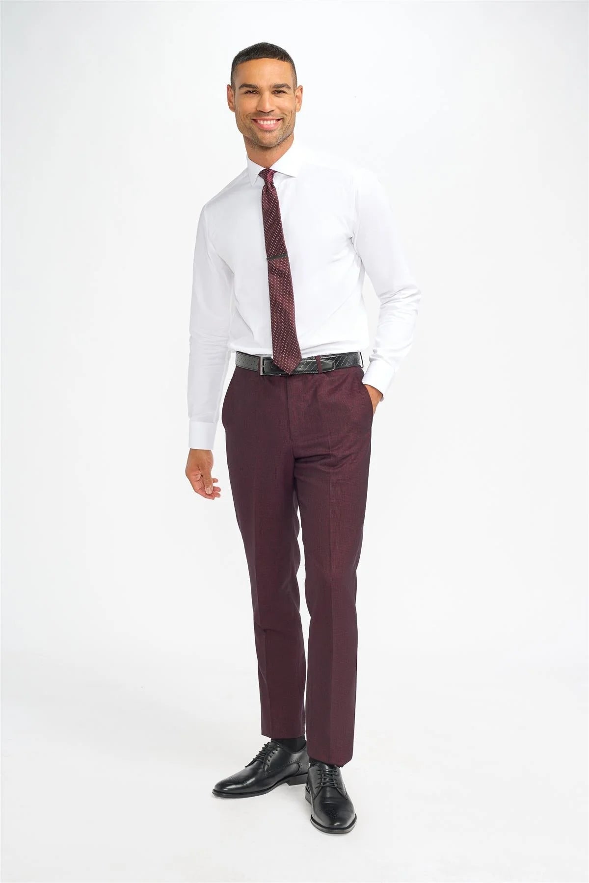 Caridi - Heren Bourgondië Geruite Broek