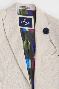 Crèmekleurig 3-delig trouwpak voor heren - Cavani Caridi