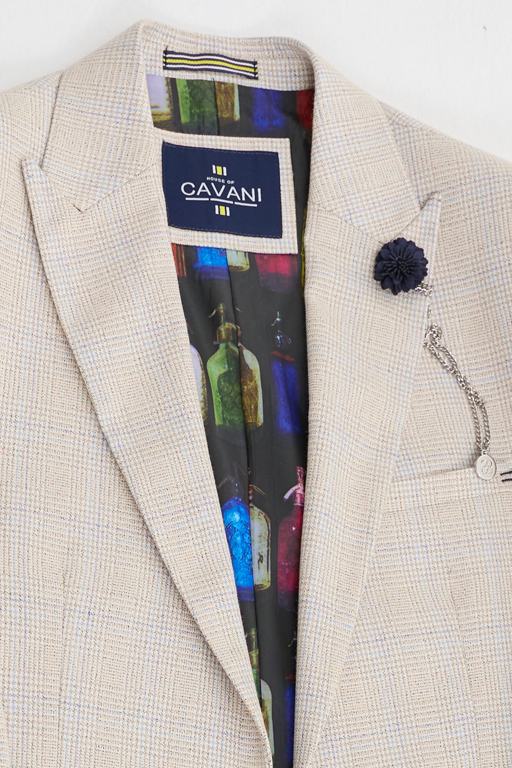 Crèmekleurig 3-delig trouwpak voor heren - Cavani Caridi