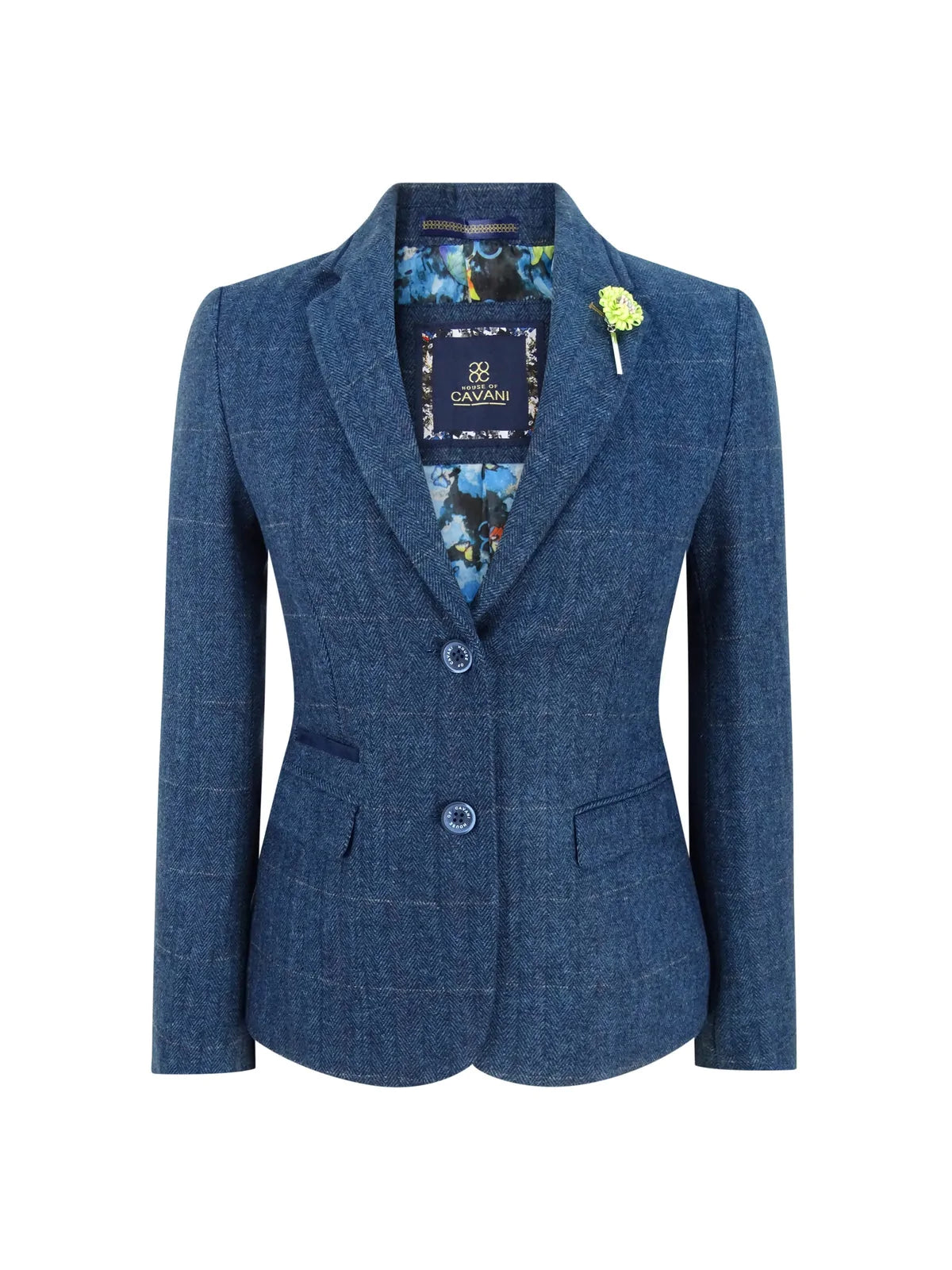 Ladies Blue Tweed Formal Blazer