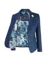 Ladies Blue Tweed Formal Blazer