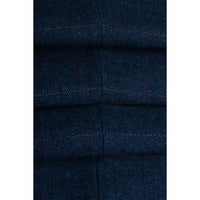 Carnegi - Men's Navy Check Tweed Blazer