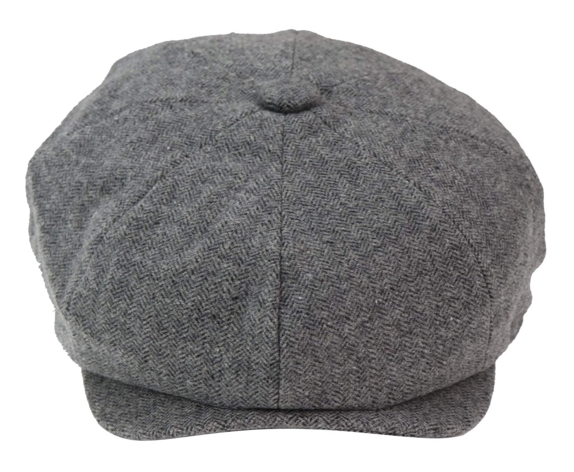 Mens 8 Panel Newsboy Cap - Cavani Martez - Dark Grey