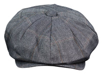 Men's 8 Panel Peaky BlindersTweed Flat Cap - Cavani Connall