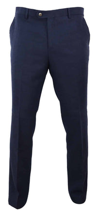 Mens Vintage Tweed Suit Trousers - Navy