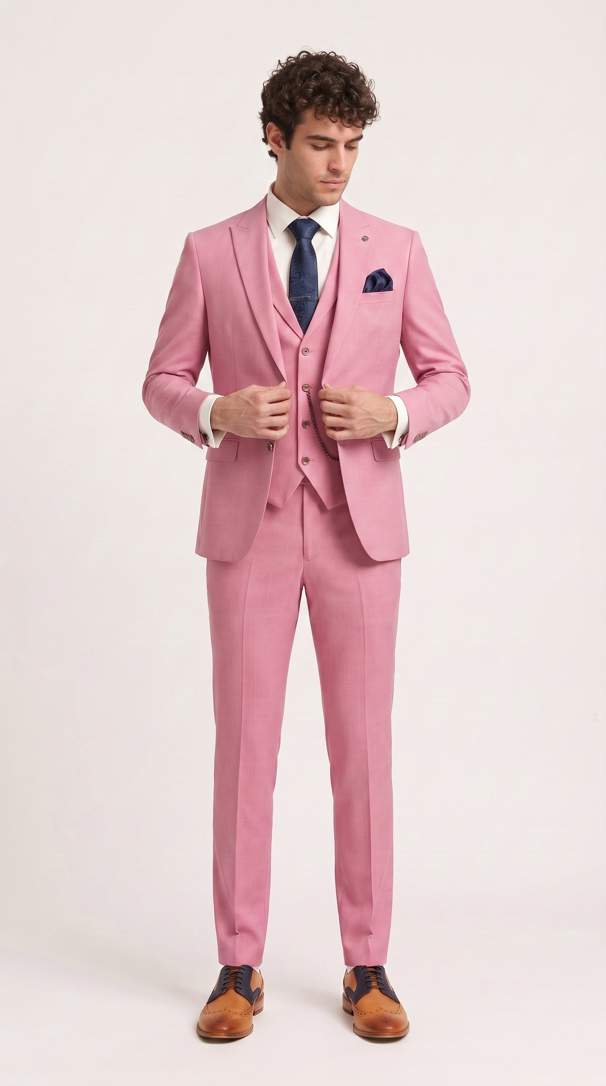 Look #149 styled with James Heren 3-delig Roze Tailored Fit Pak