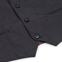 Boys 3 Piece Charcoal Dark Grey Suit Classic Wedding Party Vintage