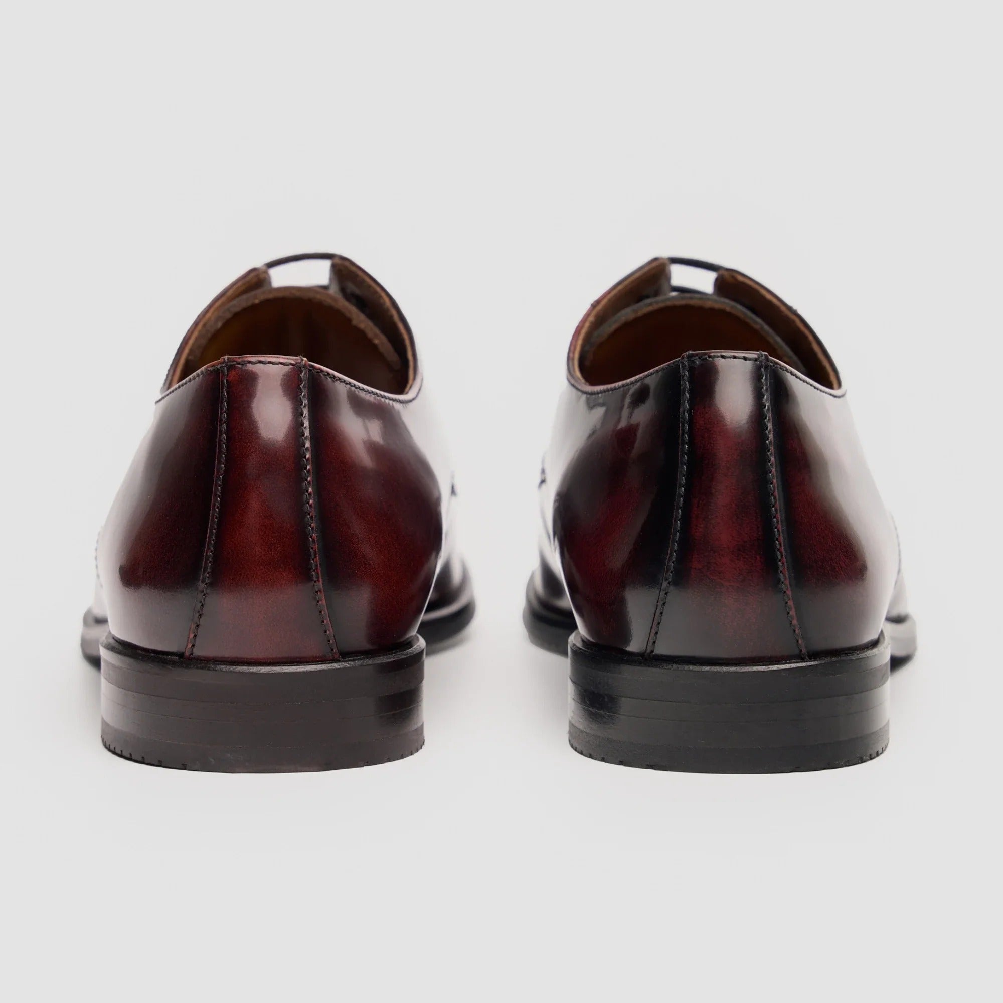 Chester - Heren Derby schoenen in bordeauxrood met hoogglans afwerking