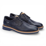 Claret - Herenschoenen van blauw leer met vetersluiting, model Derby.