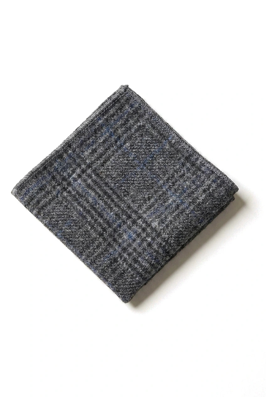 Vergelijk kleur Heren Tweed Herringbone Grijs Stropdas Pochet Ruit Klassiek