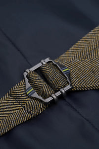 Damon - Heren olijfgroen dubbelrijs vest